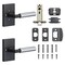 Sure-Loc Hardware Sure-Loc Hardware Levanto Privacy Rosette, Flat Black, Smooth Grip in Polished Chrome LV102 FBL GRIP-SM 26 - alternate 3